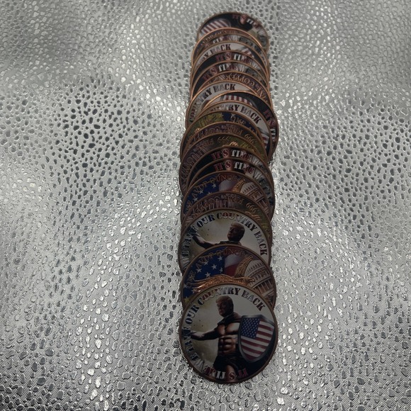 1 Tube Of Colorized Trump Copper Round .999 Fine Copper. X20 Copper Rounds - Picture 13 of 16